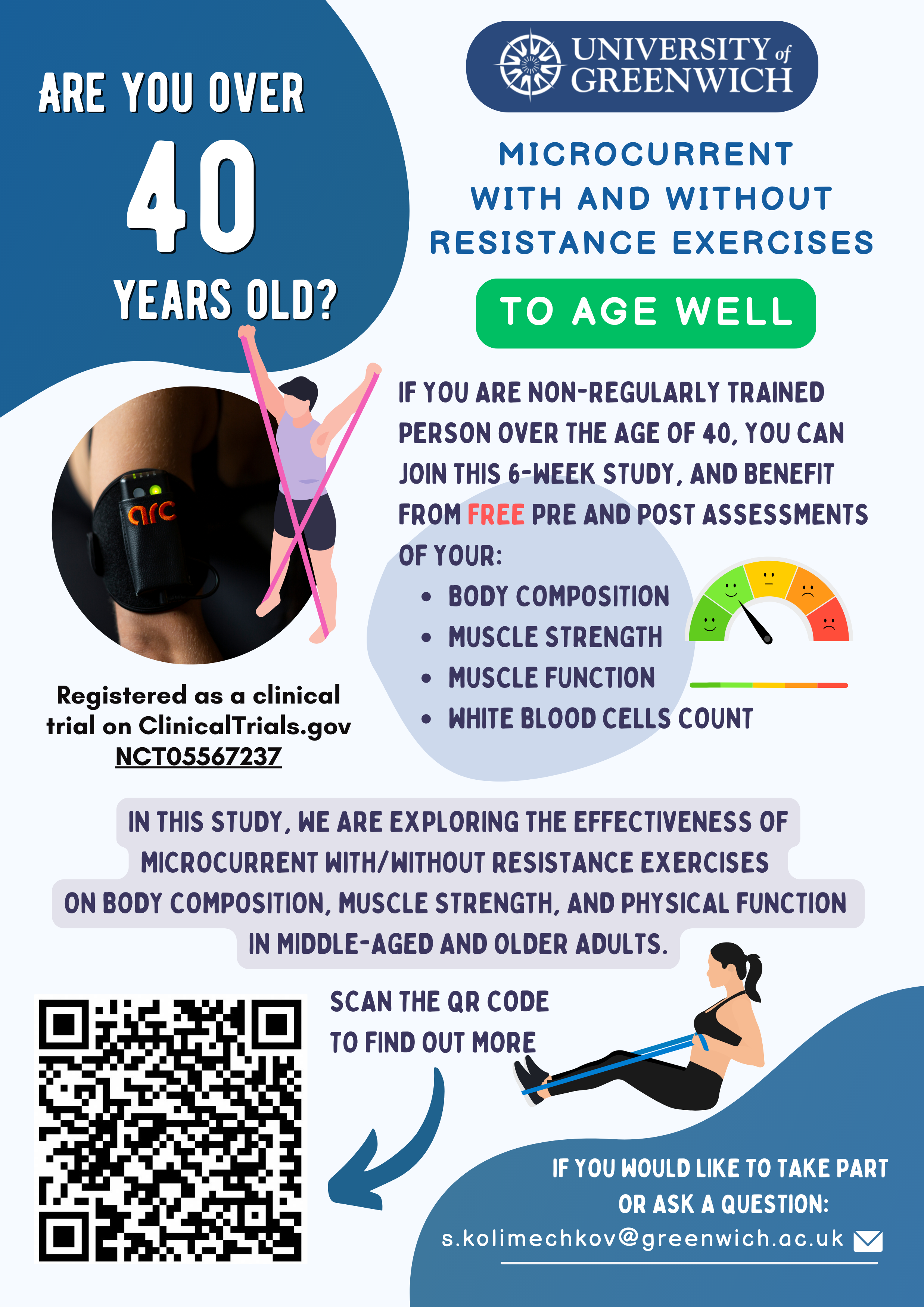 Microcurrent and Exercise Programme for Adults over 40 (Microcurrent, sarcopenia and sport)