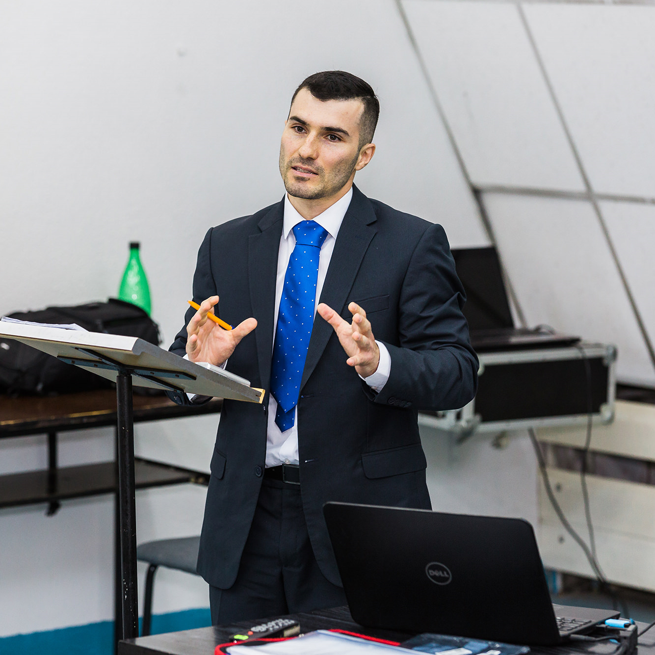 Coach Stefan Kolimechkov obtained a PhD for his thesis on fitness and gymnastics